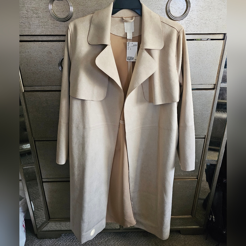 H&M Cream Trench Coat for Women